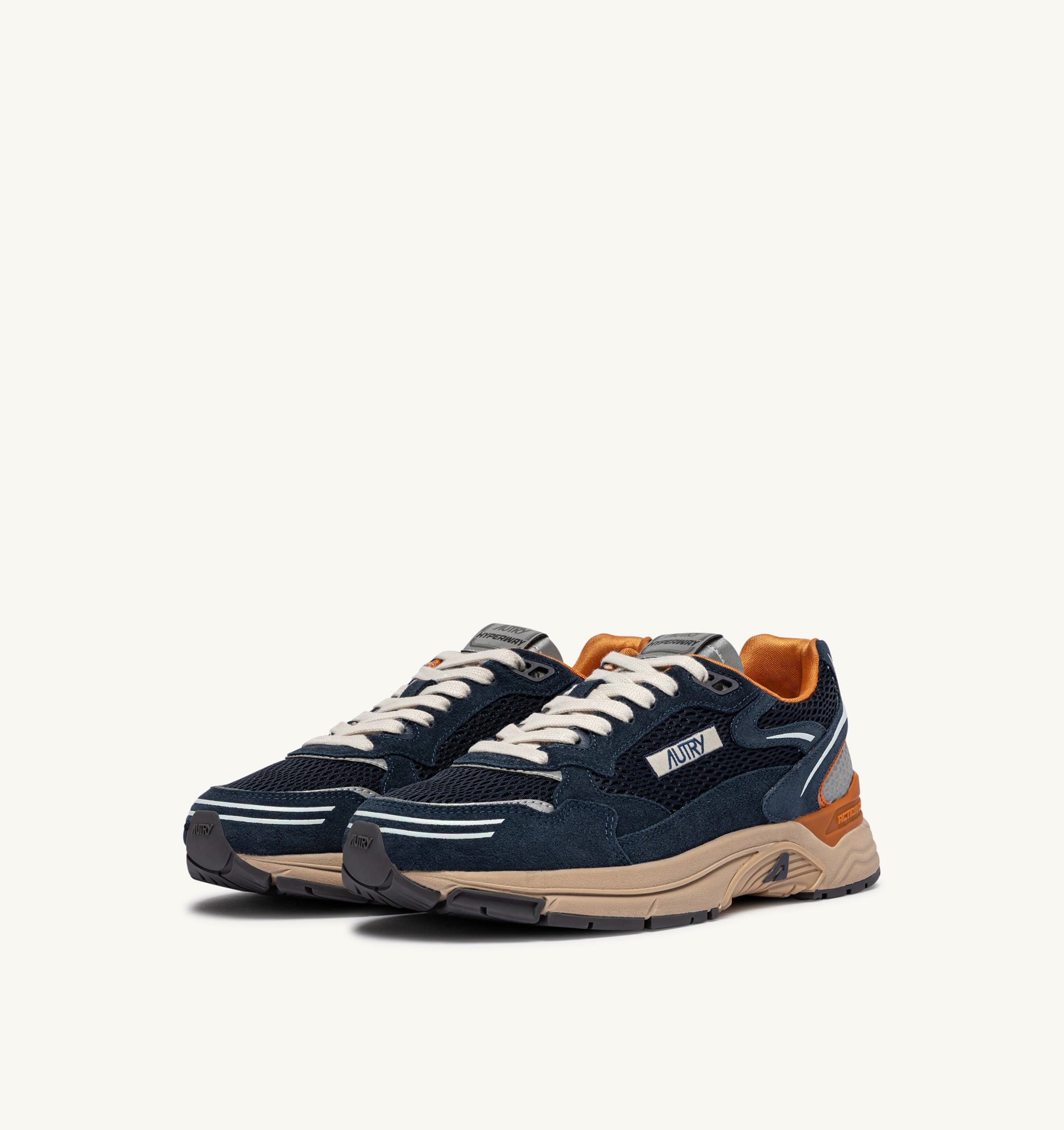 BASKETS HYPERWAY EN DAIM ET MESH MIDNIGHT ET TOMATO CREAM
