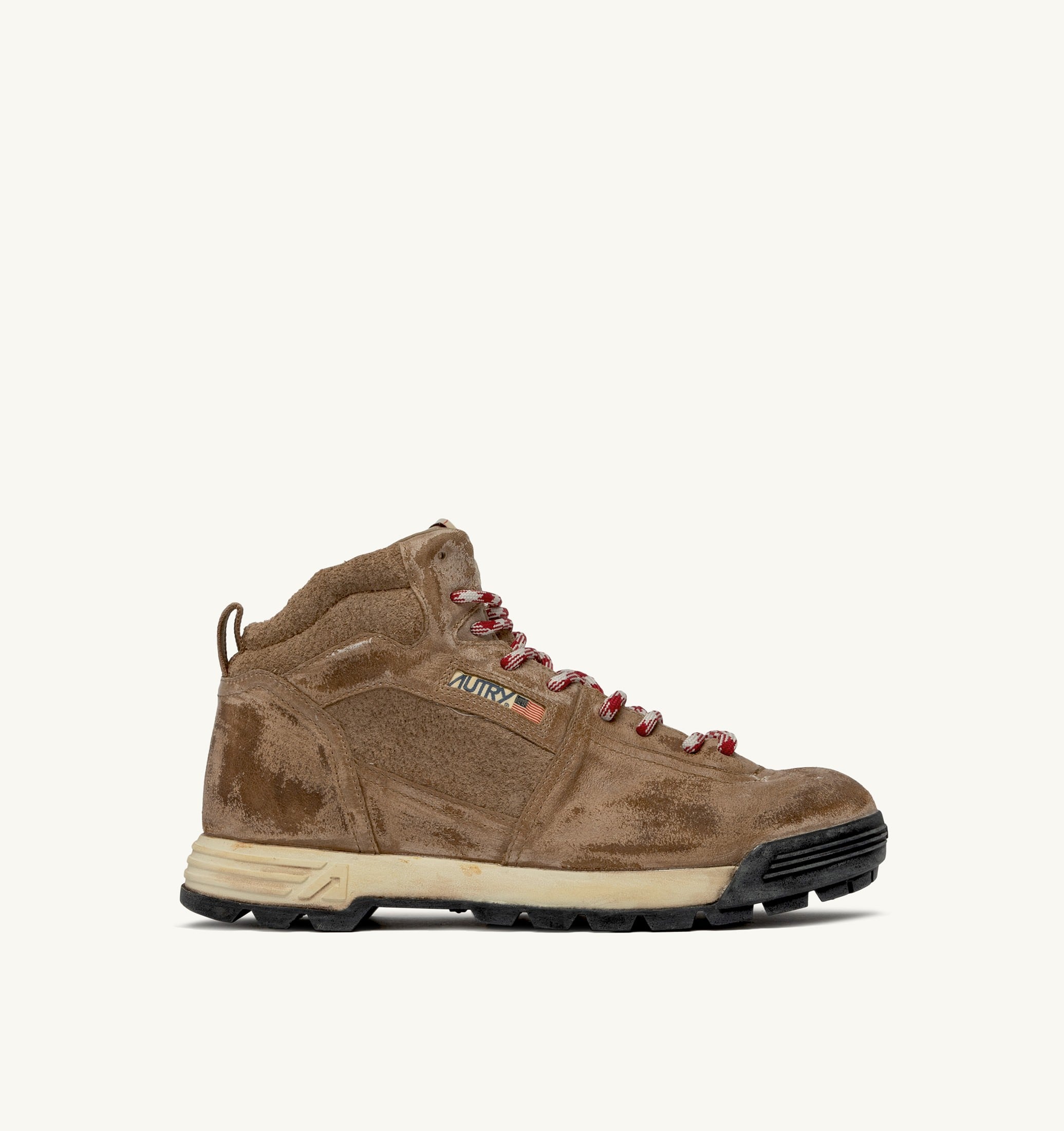 MALGA EN CUIR ET DAIM COLORIS CIGAR
