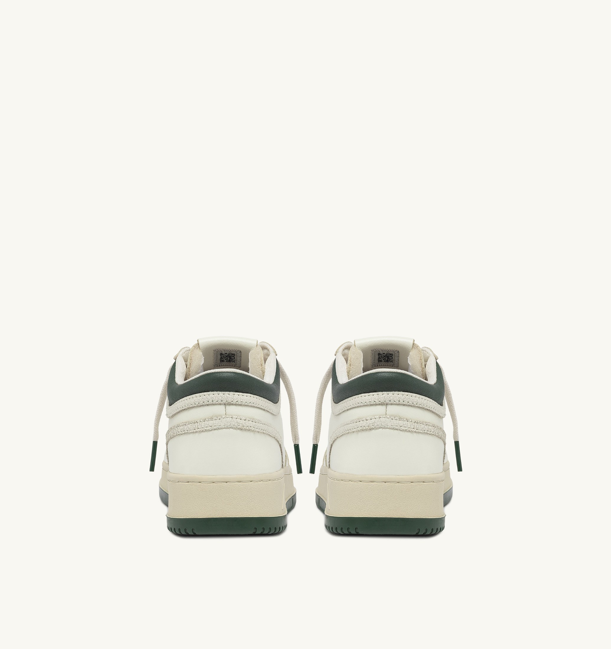BASKETS MED-WAY EN CUIR COLORIS MARSHMALLOW ET MOUNTAIN