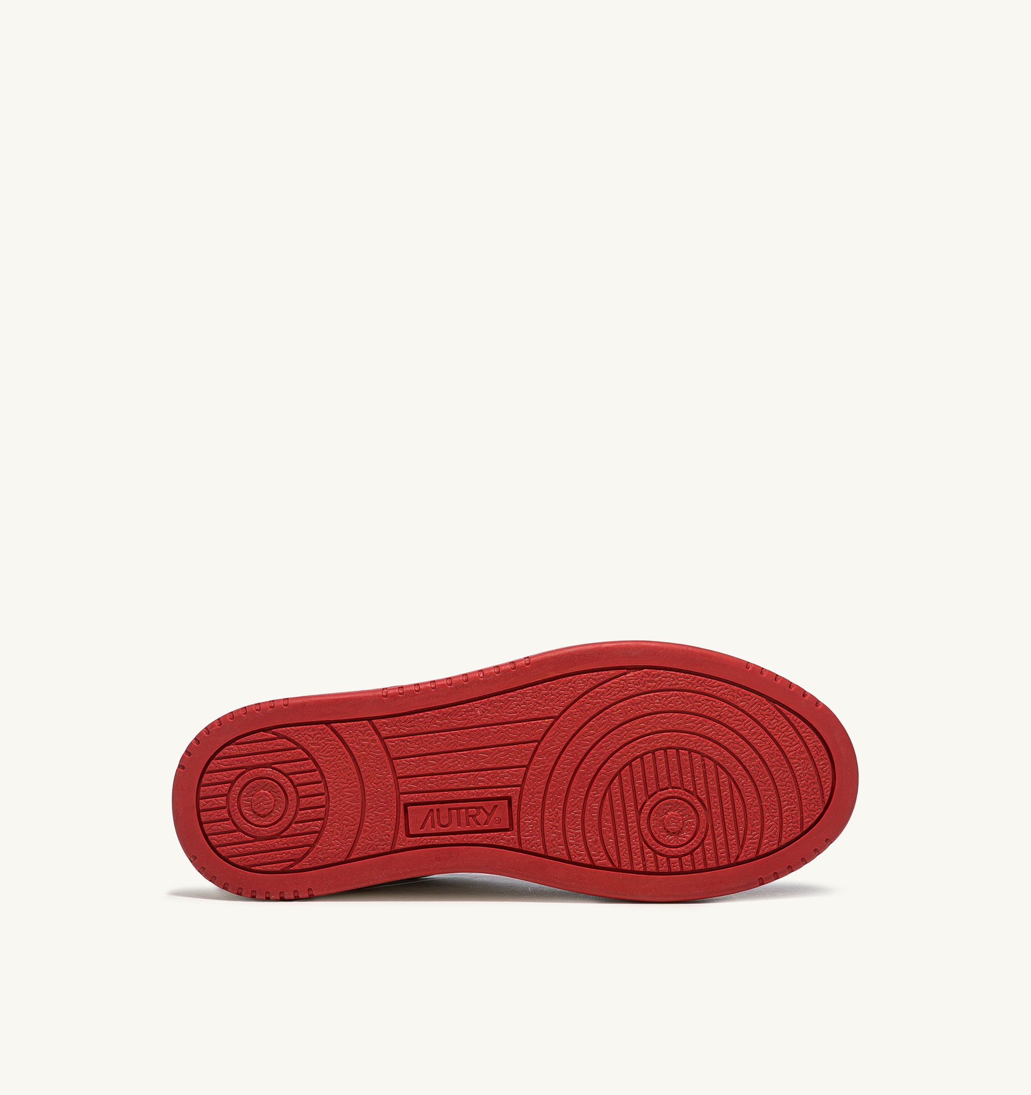 BASKETS MEDALIST LOW BICOLORE EN CUIR BLANC ET ROUGE