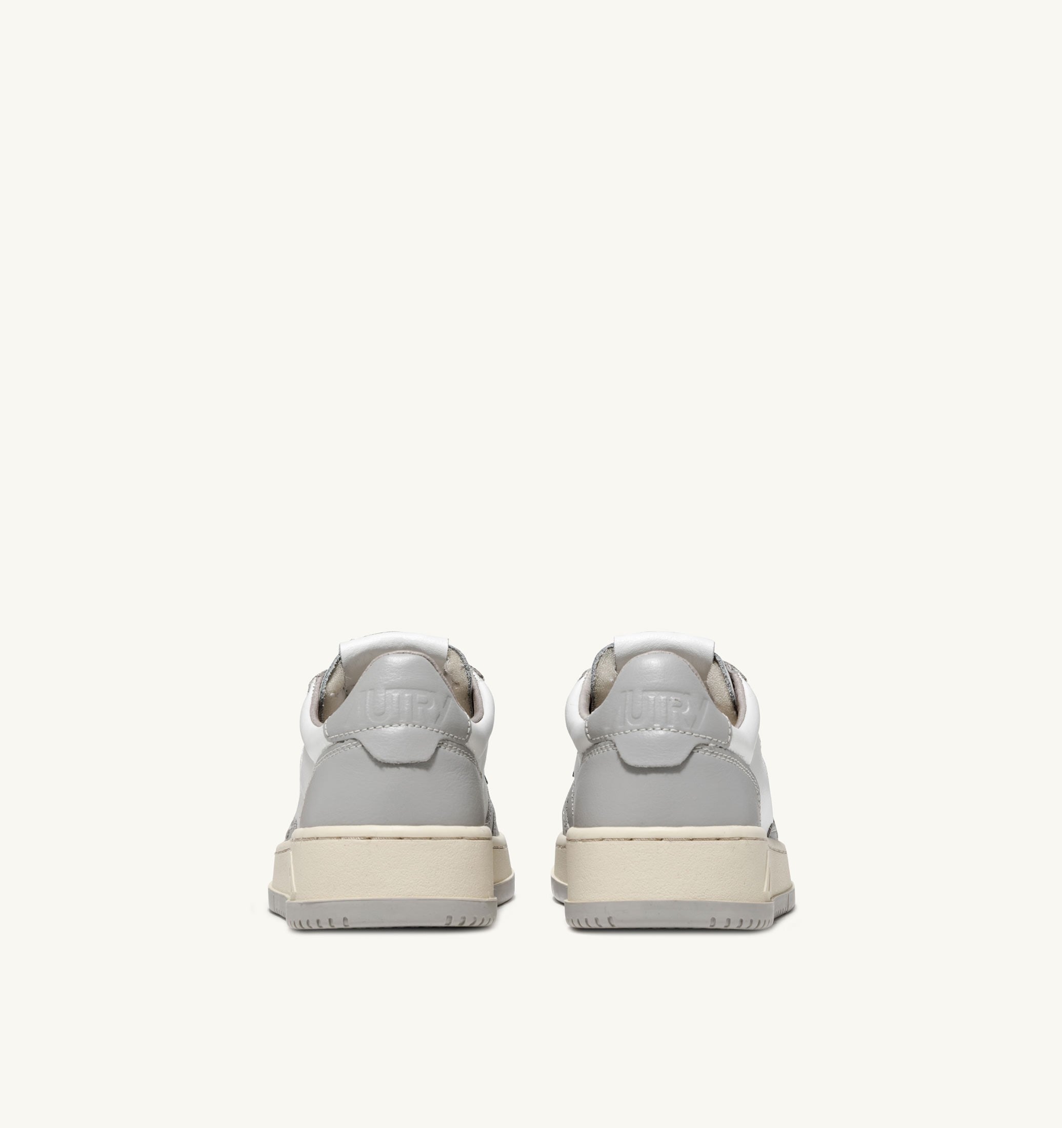 BASKETS MEDALIST LOW BICOLORE EN CUIR BLANC ET VAPOR