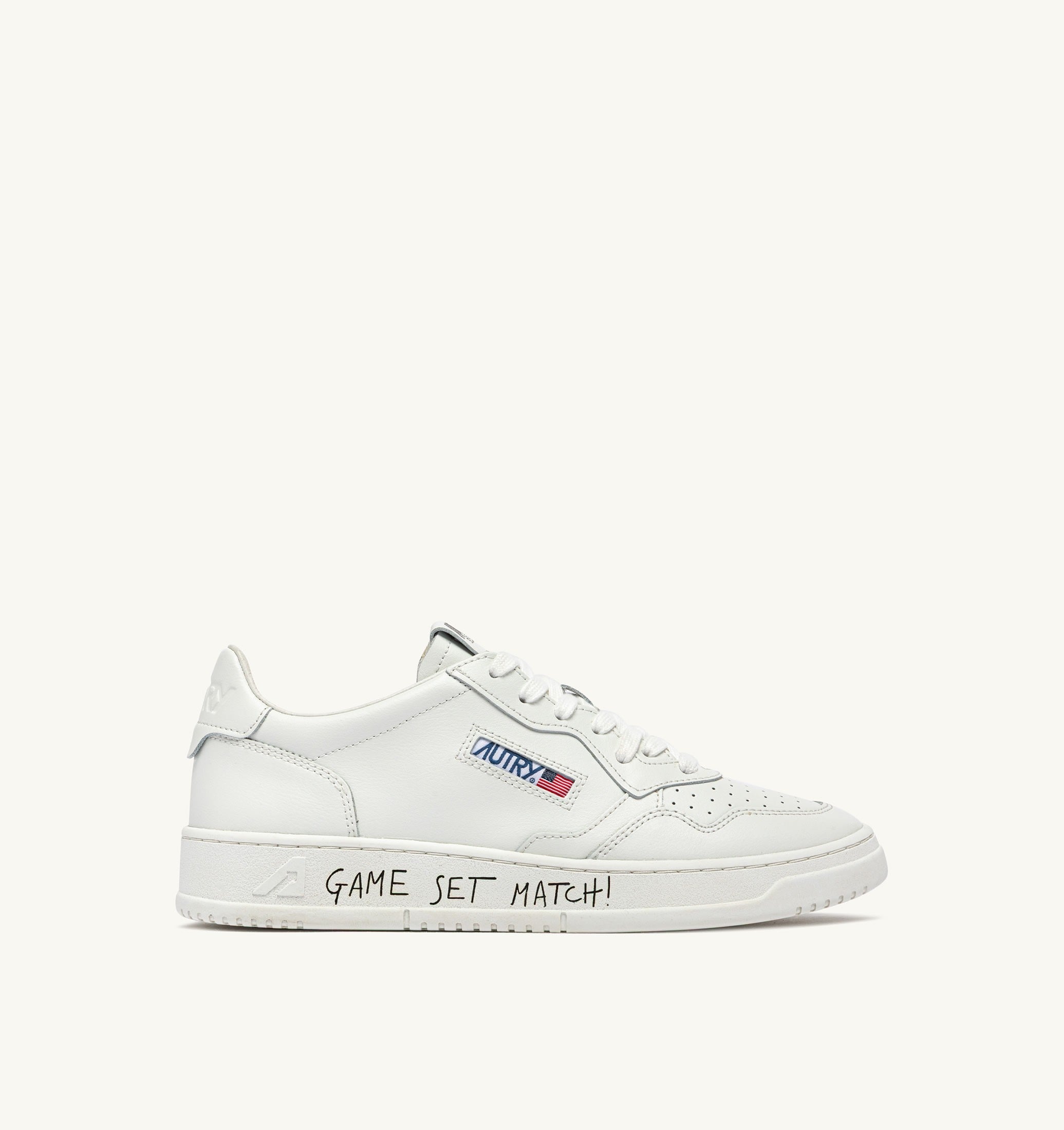 BASKETS MEDALIST LOW EN CUIR BLANC