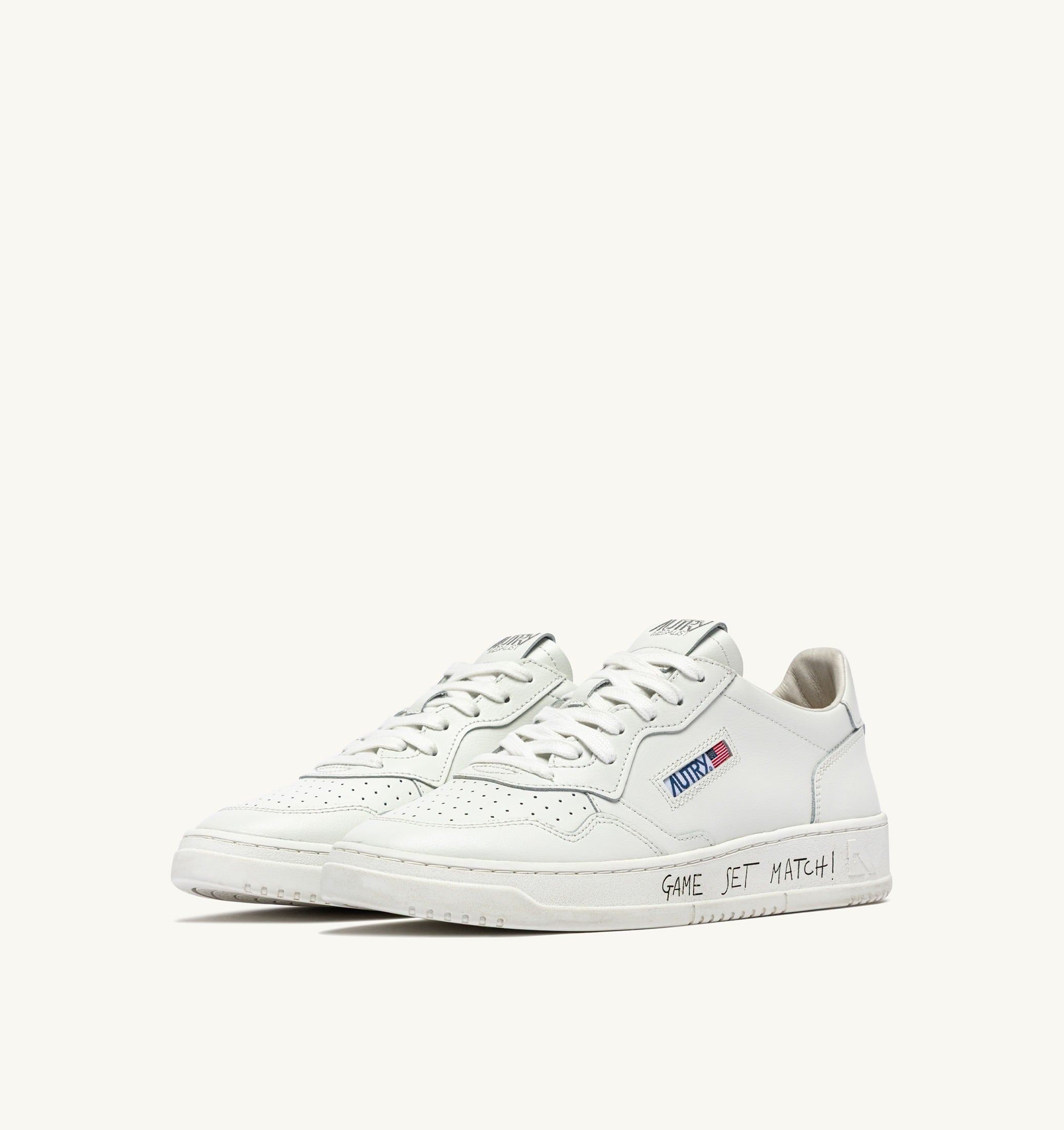 BASKETS MEDALIST LOW EN CUIR BLANC