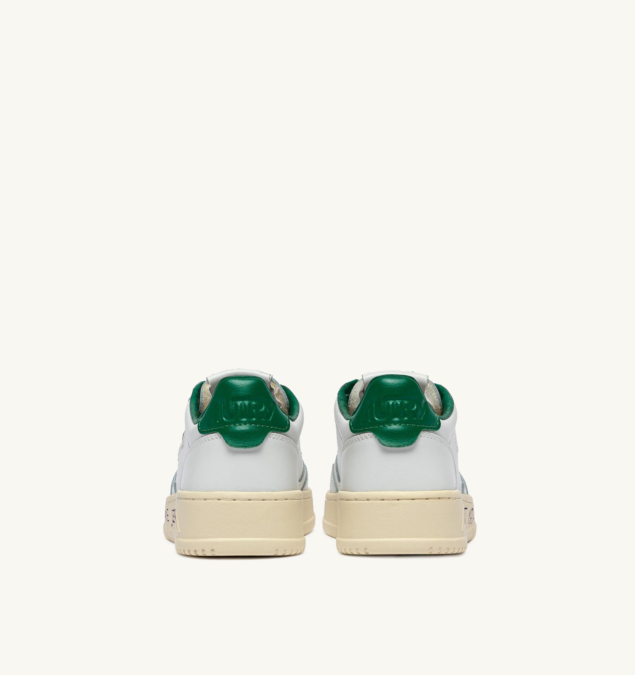 BASKETS MEDALIST LOW EN CUIR BLANC ET GREEN JACKET AVEC LETTERING