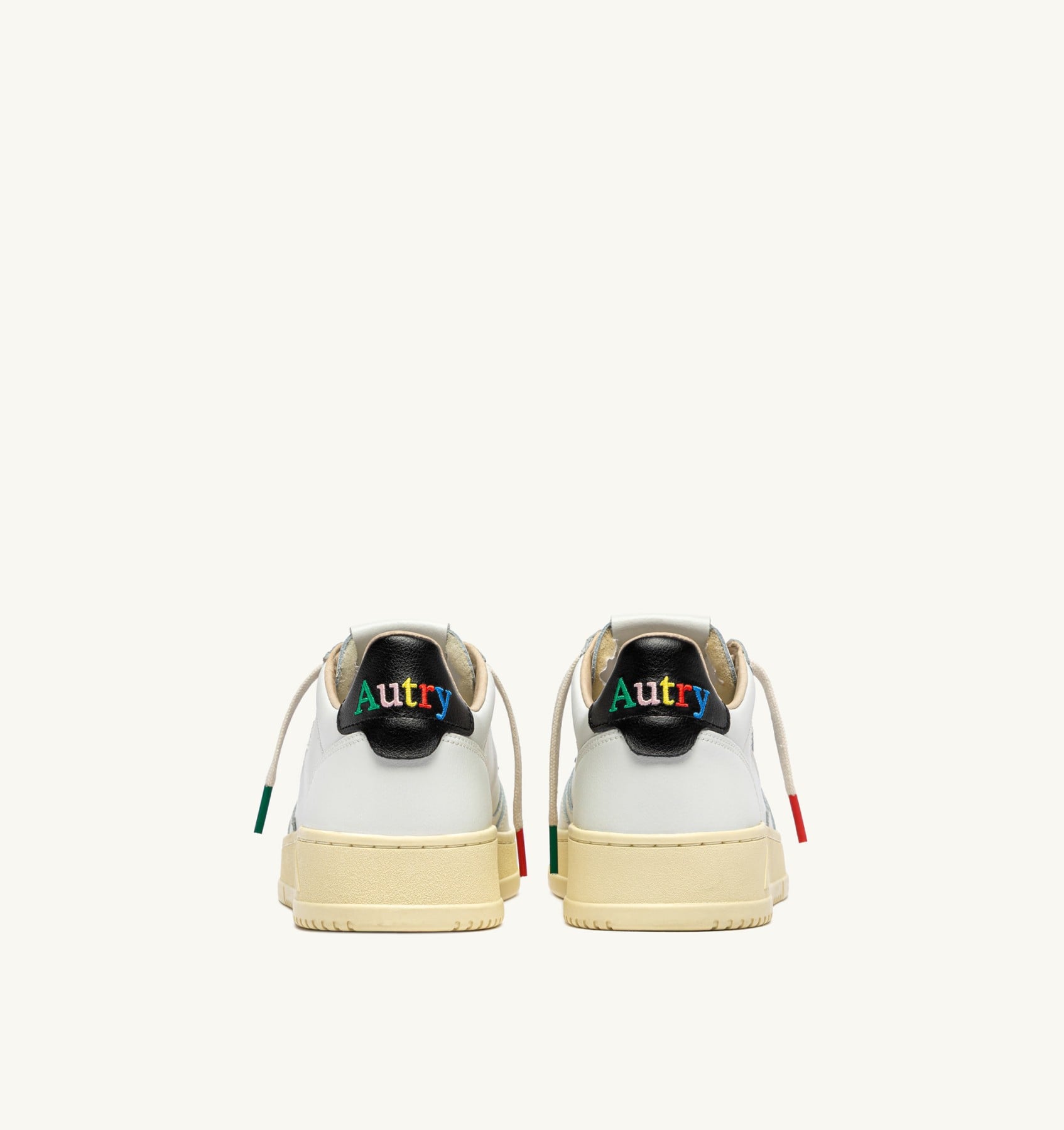 BASKETS MEDALIST LOW EN CUIR BLANC ET NOIR