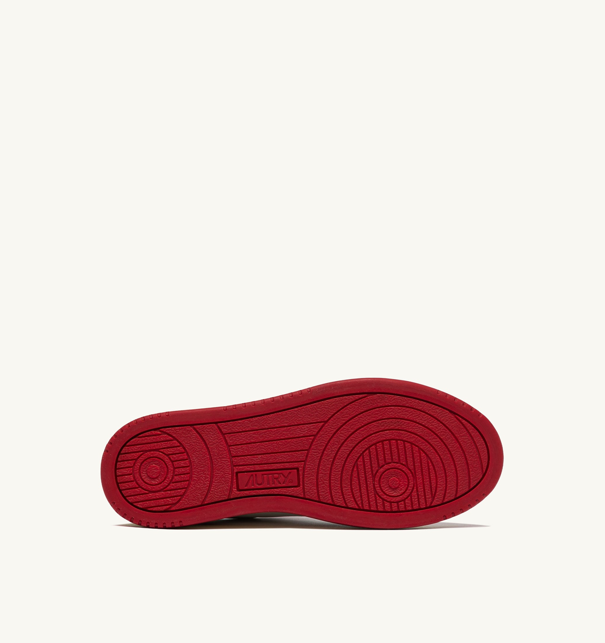 BASKETS MEDALIST LOW EN CUIR BLANC ET ROUGE AVEC LETTERING