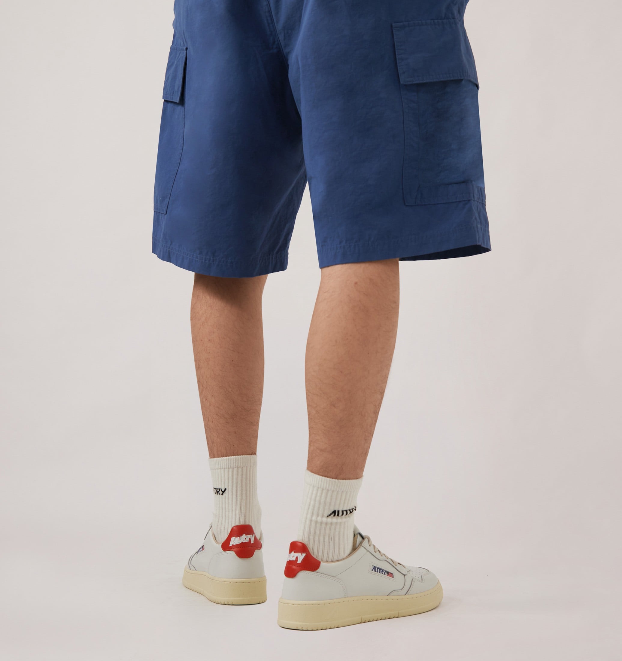 BASKETS MEDALIST LOW EN CUIR BLANC ET SPICY ORANGE