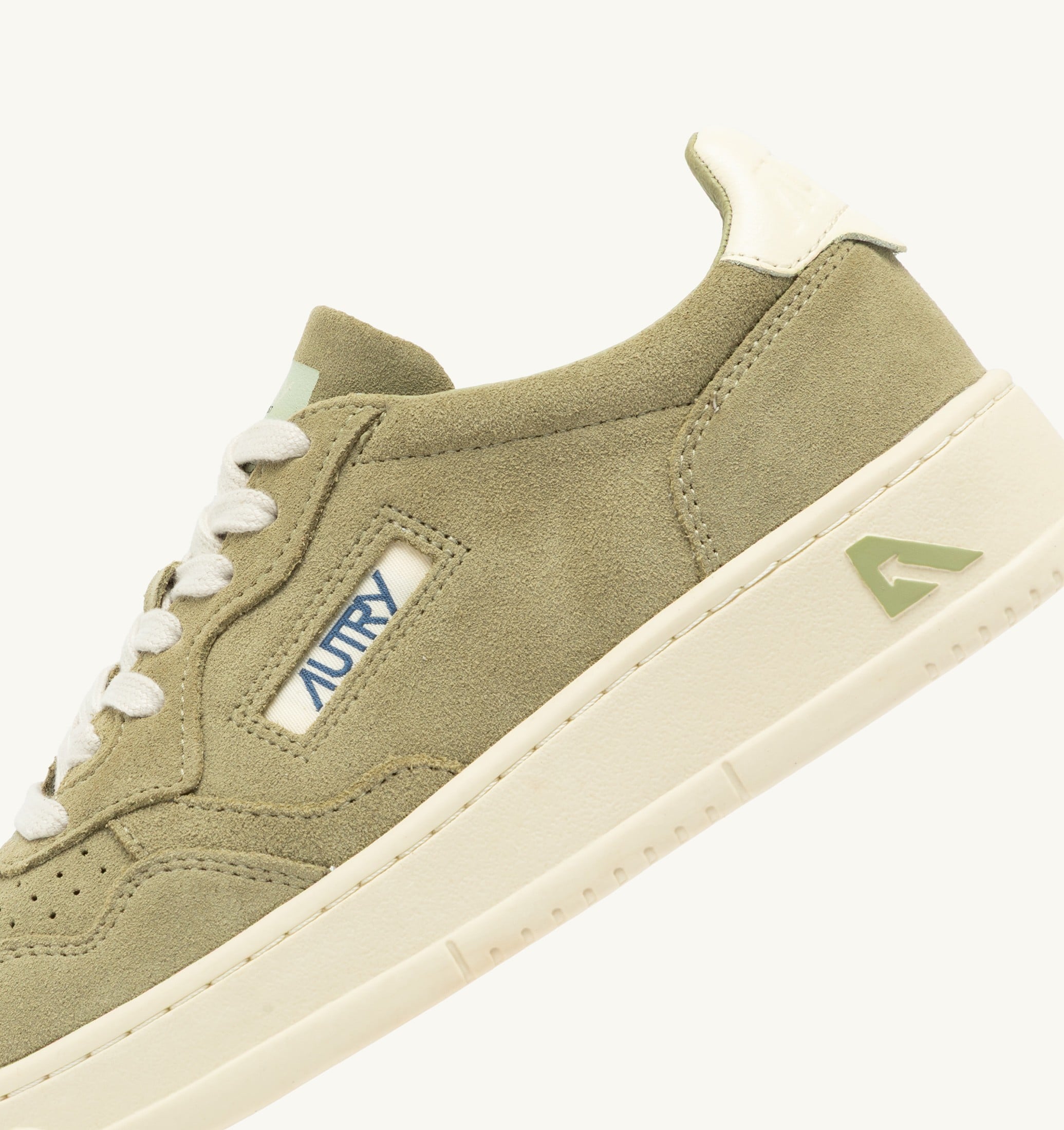 BASKETS MEDALIST LOW EN DAIM GRAY GREEN ET BLANC