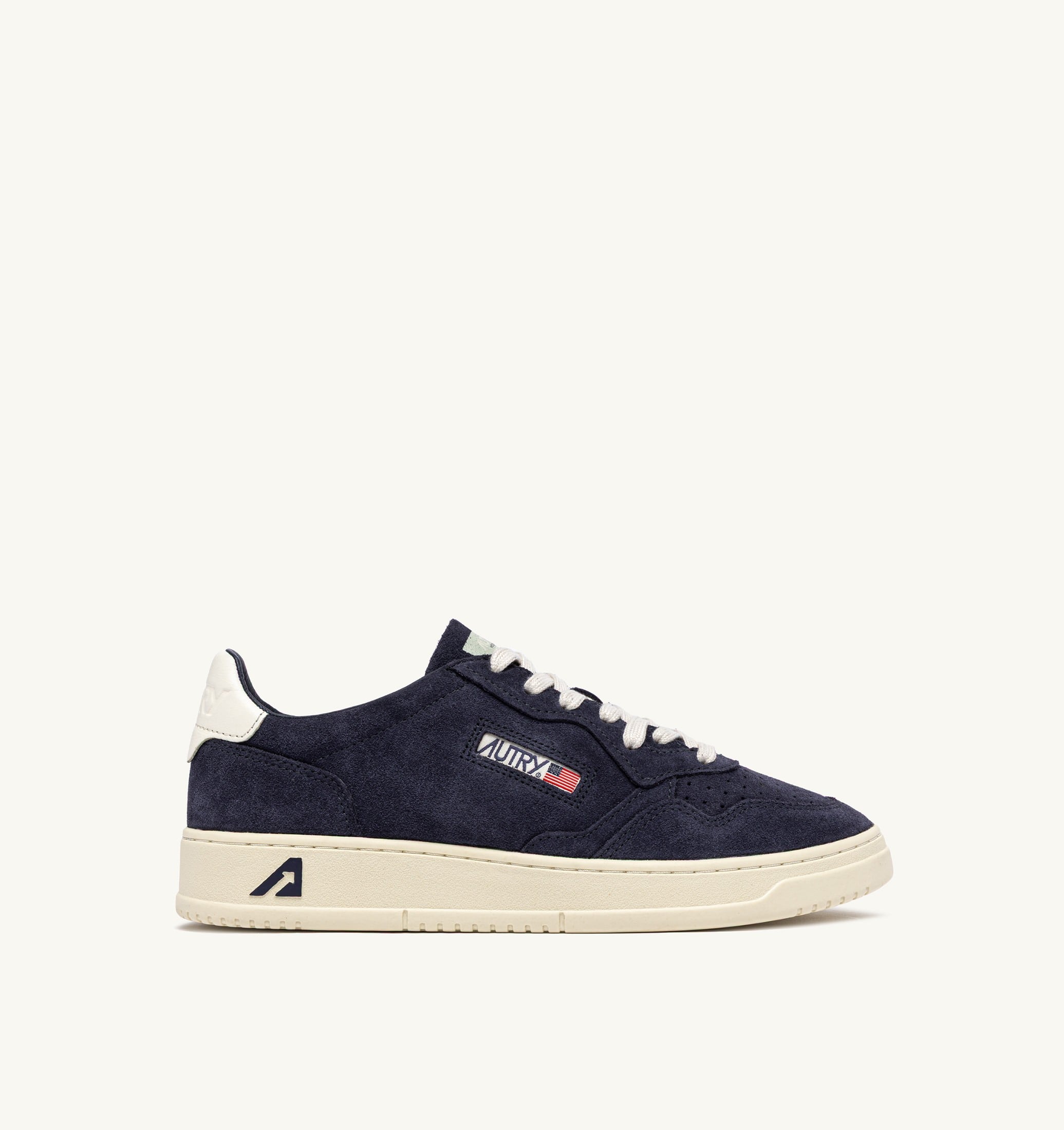 BASKETS MEDALIST LOW EN DAIM SPACE ET BLANC