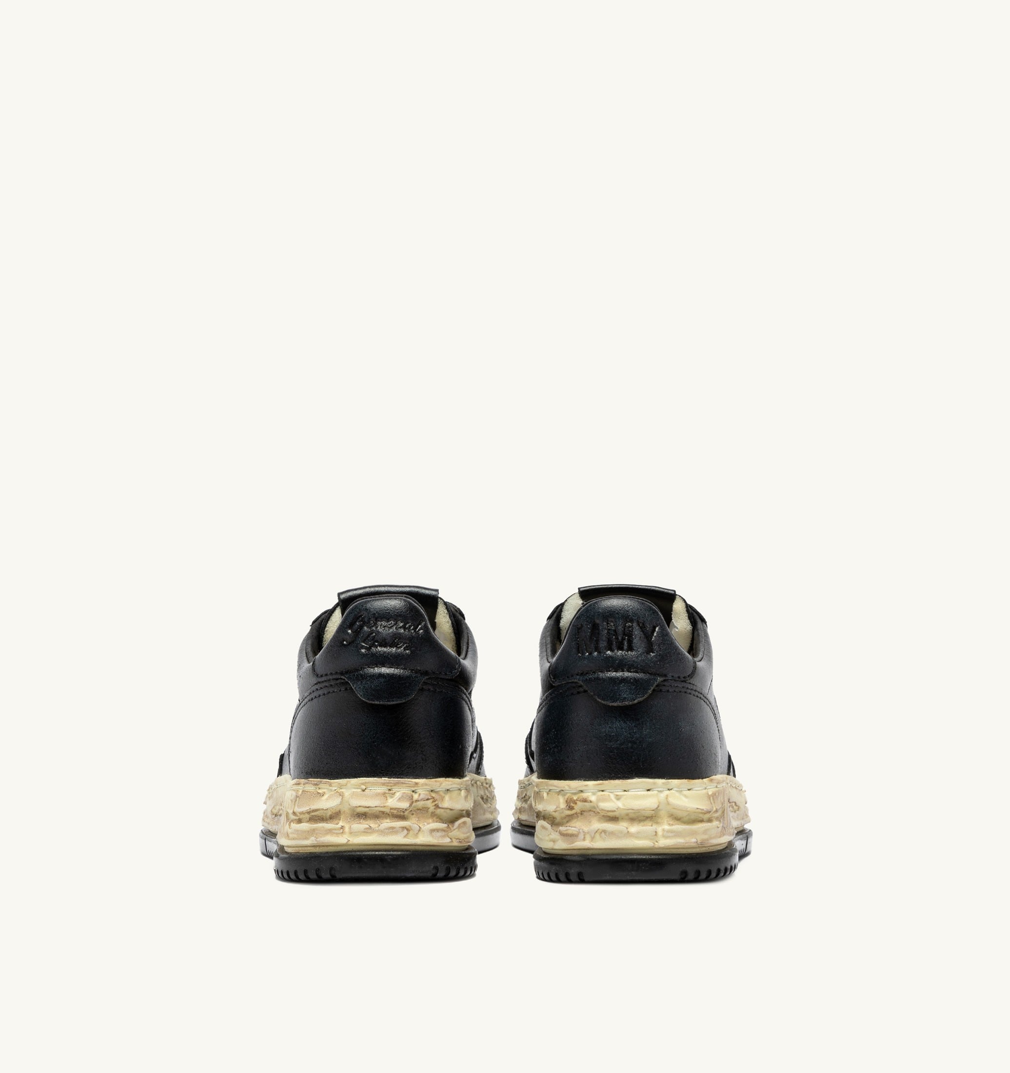 BASKETS MEDALIST LOW SUPER VINTAGE 'AUTRY X MAISON MIHARA YASUHIRO GENERAL SCALE' EN CUIR NOIR