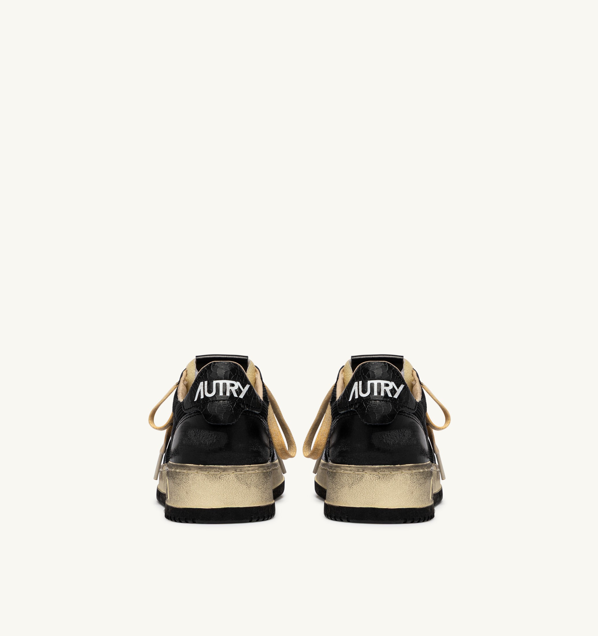 BASKETS MEDALIST LOW SUPER VINTAGE EN CUIR ET DRAGON MESH NOIR
