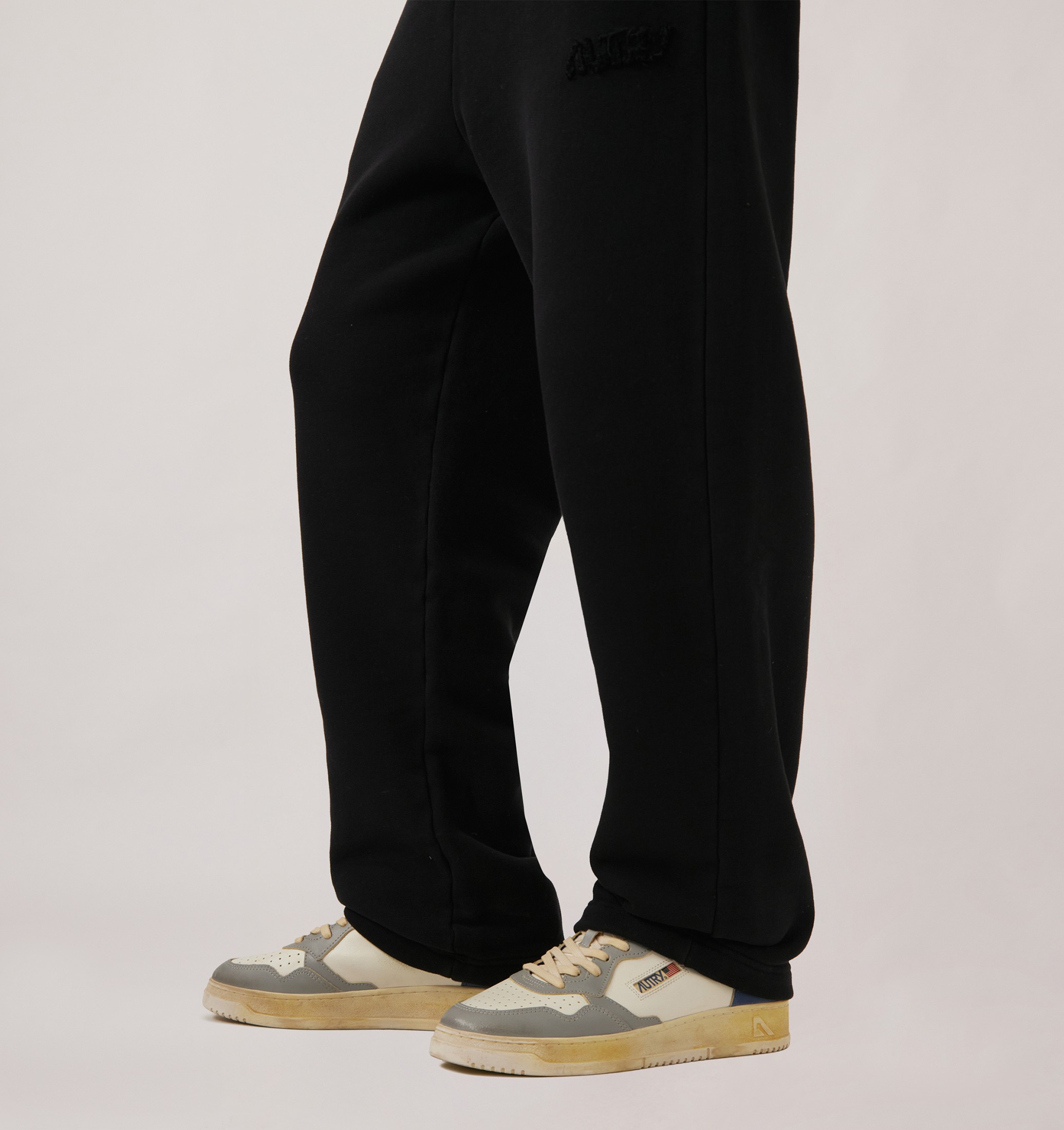 BASKETS MEDALIST LOW SUPER VINTAGE EN CUIR LIMESTONE BLANC ET BLUE