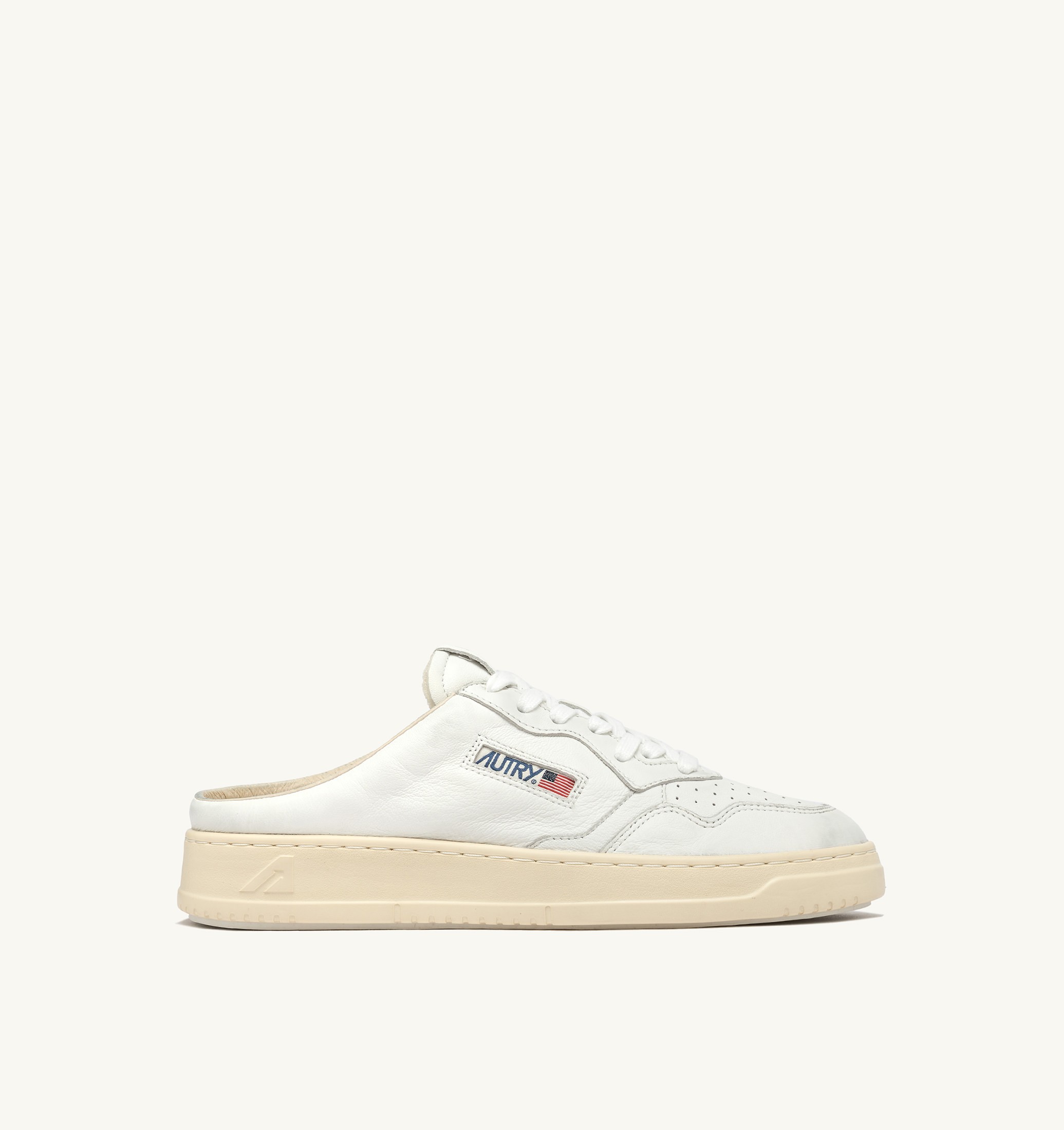 BASKETS MEDALIST MULE EN NAPPA COLORIS BLANC