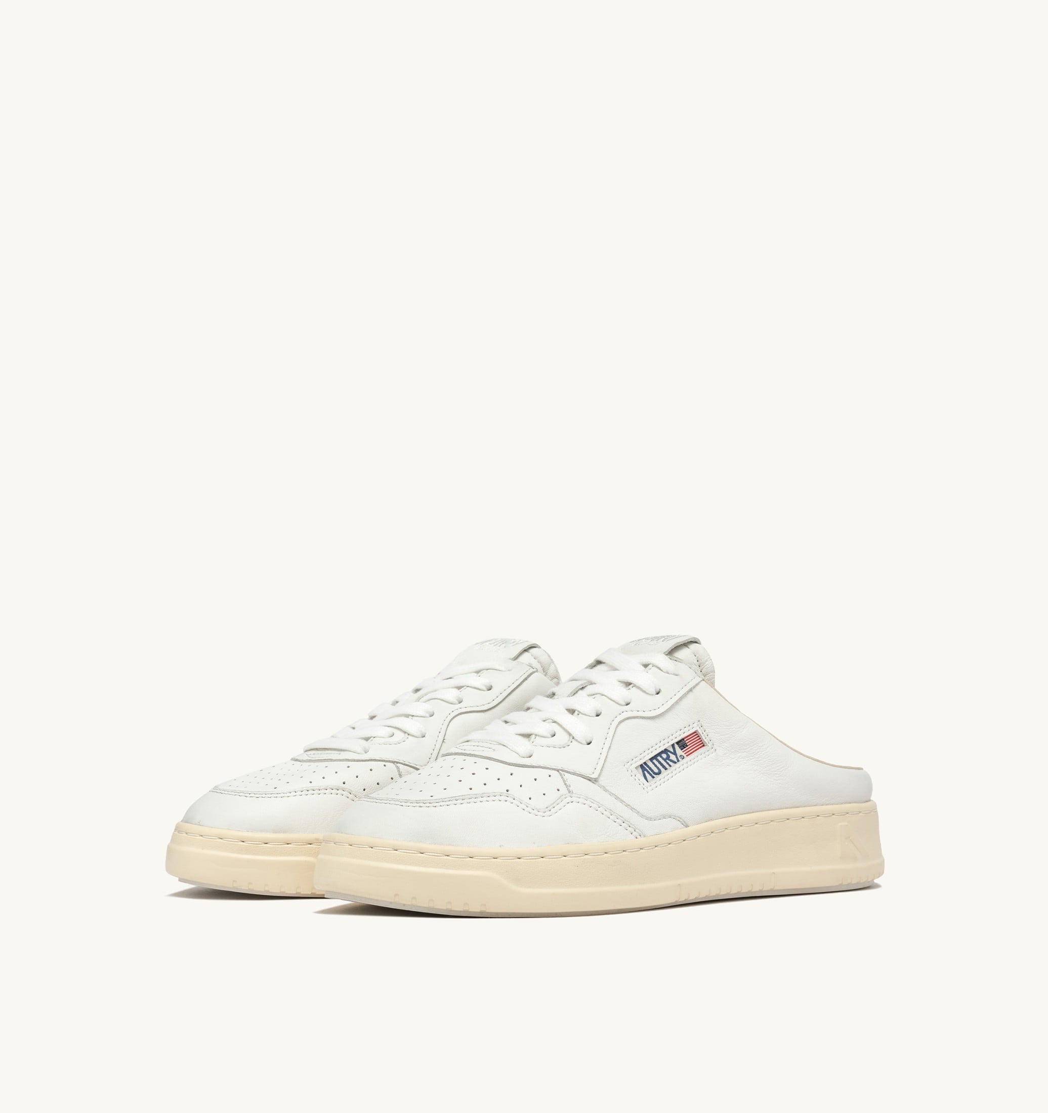 BASKETS MEDALIST MULE EN NAPPA COLORIS BLANC