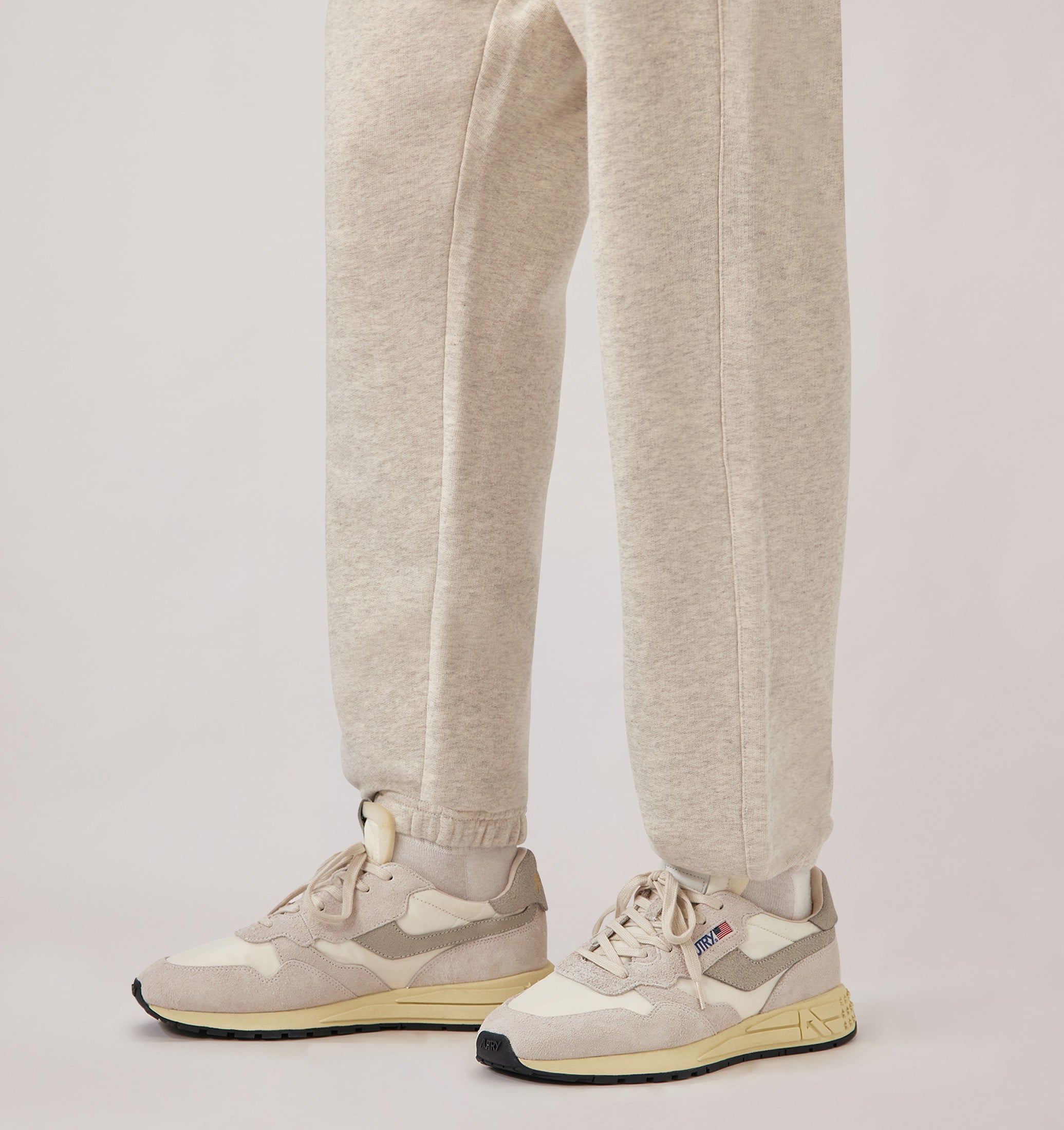 BASKETS REELWIND LOW EN NYLON ET DAIM BLANC