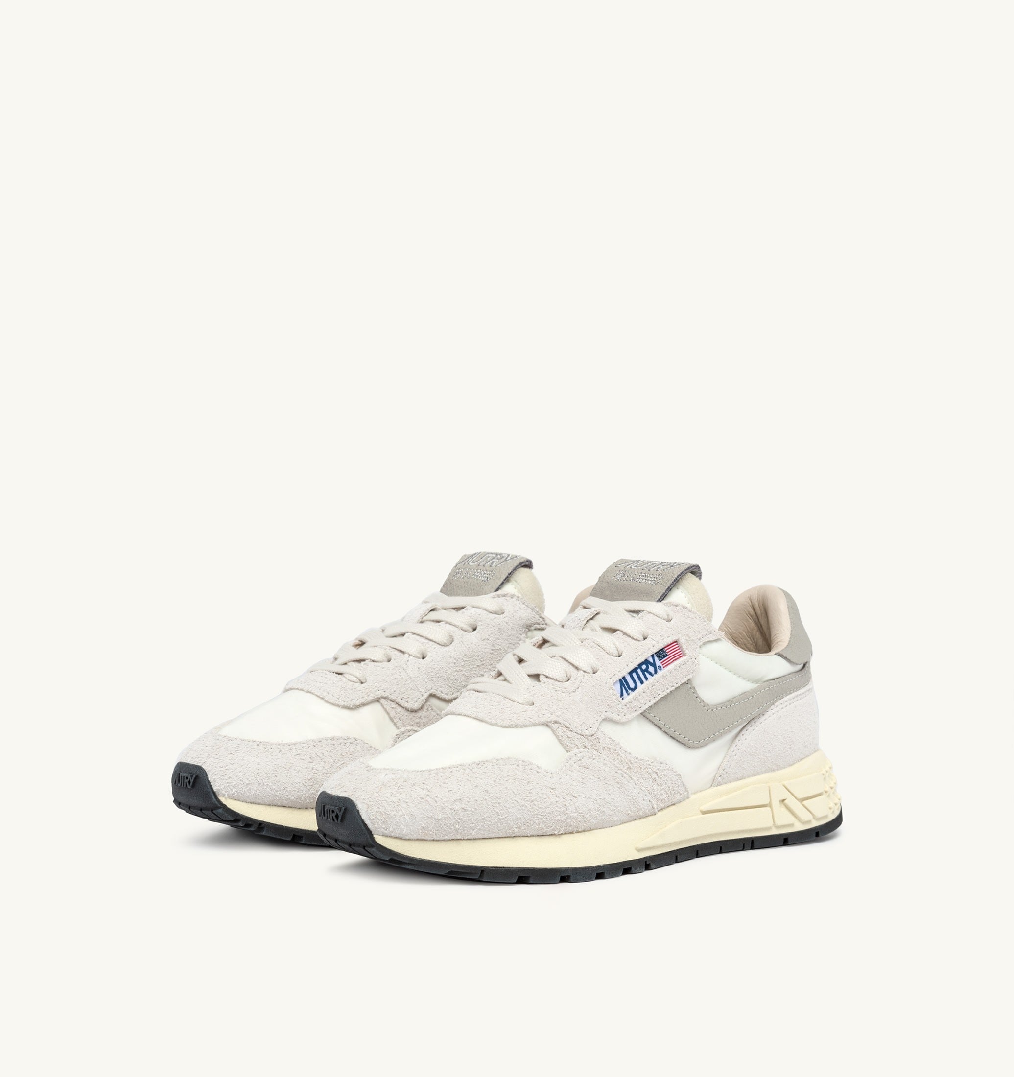 BASKETS REELWIND LOW EN NYLON ET DAIM BLANC
