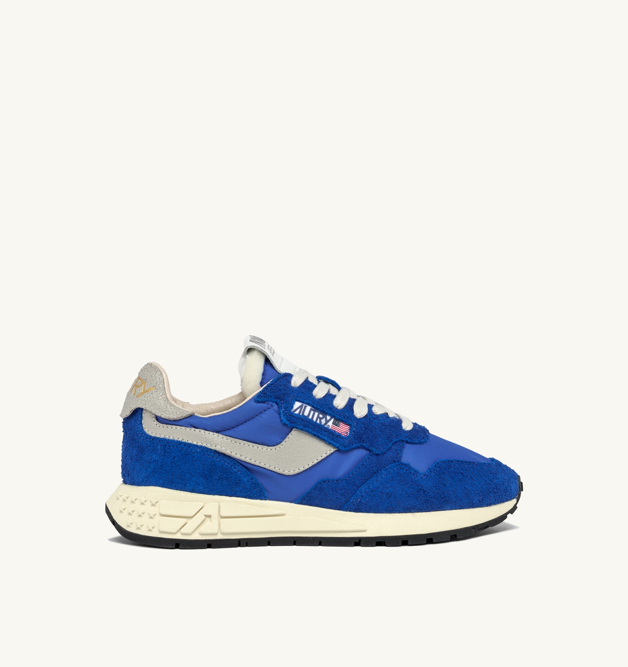 BASKETS REELWIND LOW EN NYLON ET DAIM BLEU