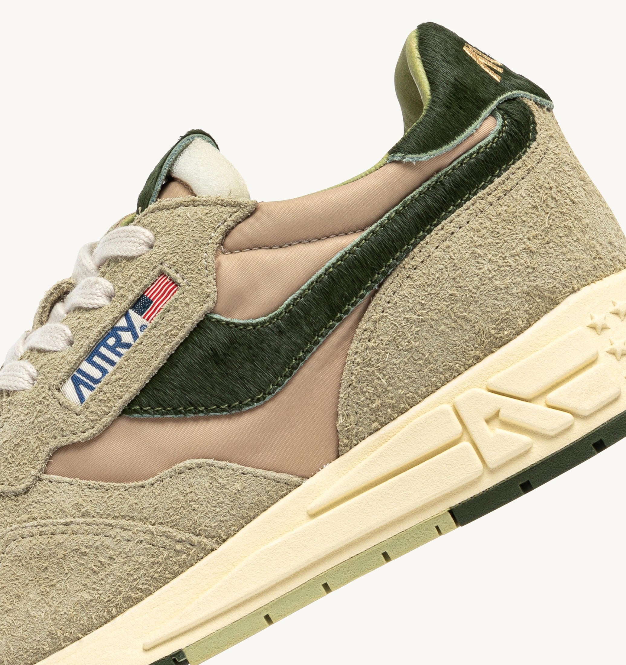 BASKETS REELWIND LOW EN NYLON ET DAIM SPONGE ET VERT