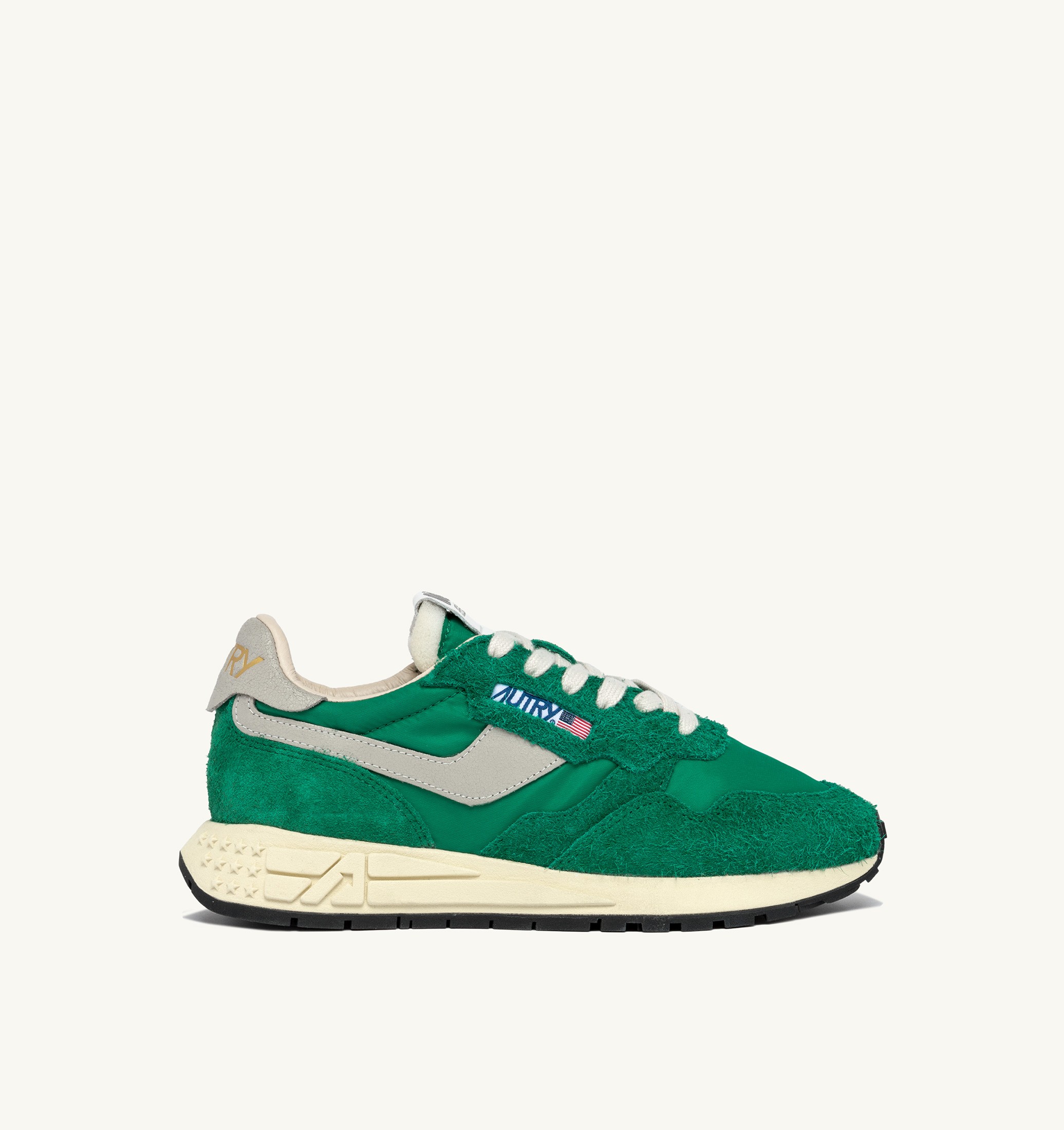 BASKETS REELWIND LOW EN NYLON ET DAIM VERT