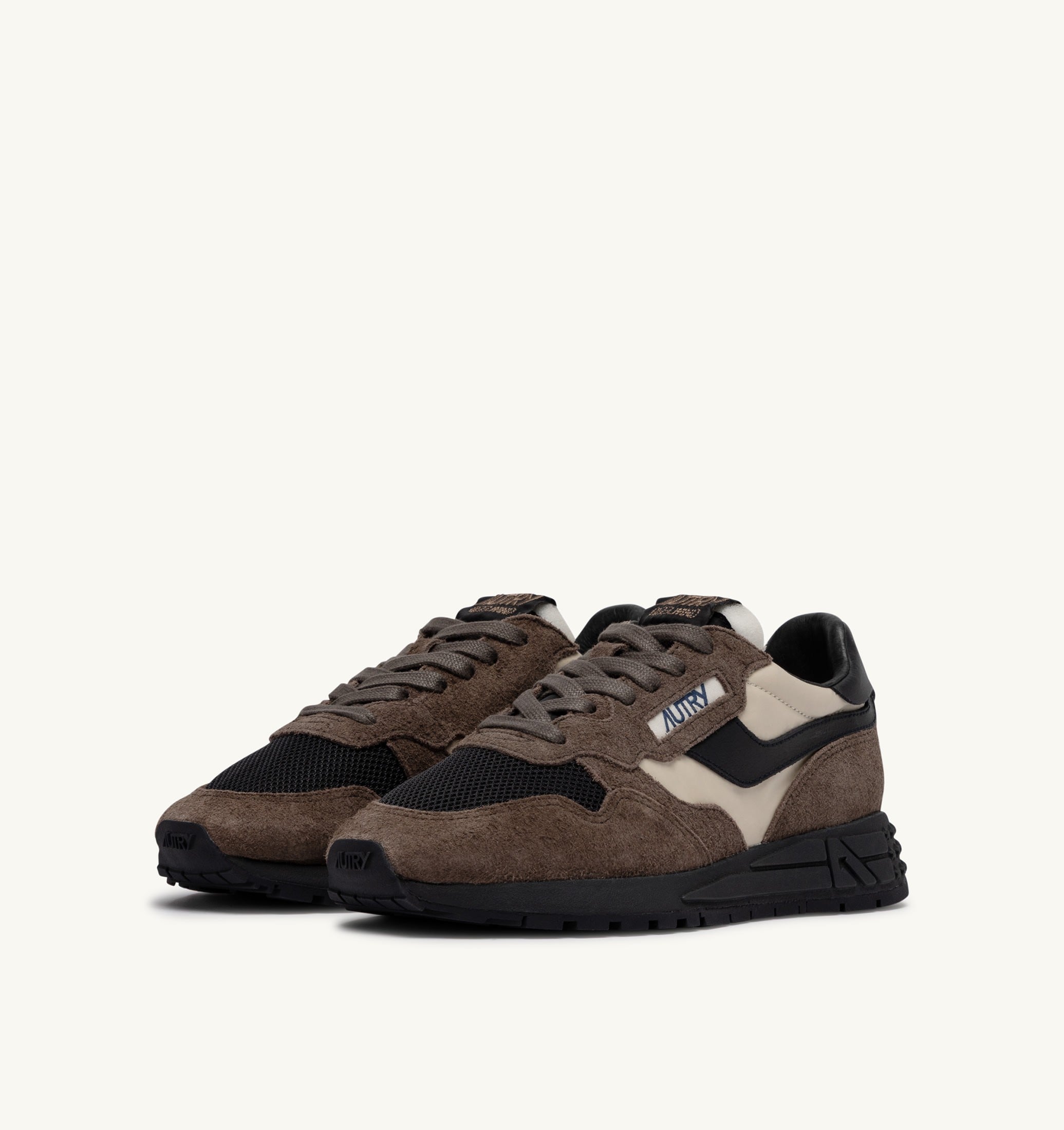 BASKETS REELWIND LOW EN DAIM ET NYLON DARK BARK PEBBLE ET PHANTOM