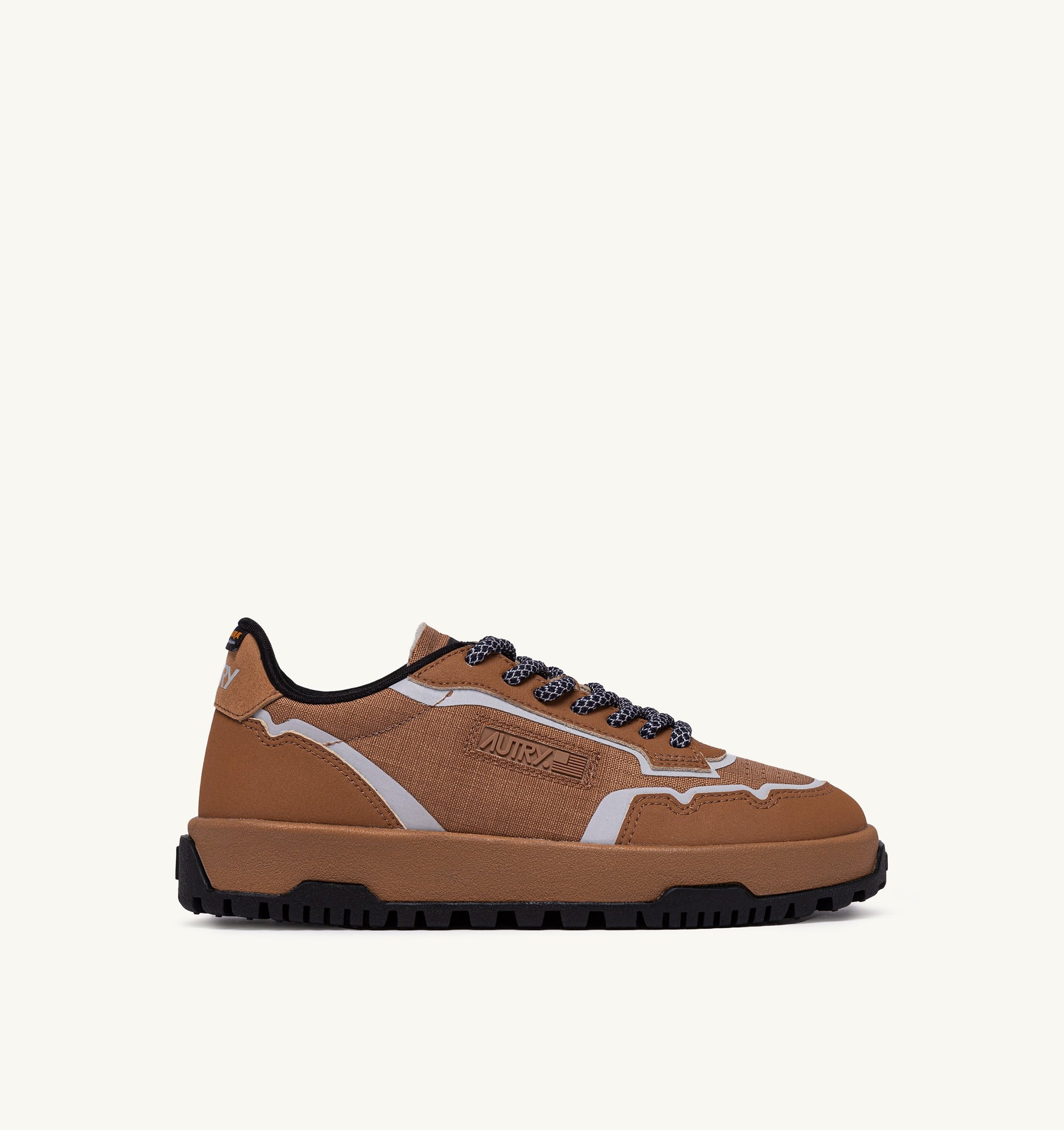 BASKETS WILDPACE LOW EN NYLON RIPSTOP ET CUIR BROWN SUGAR ET REFLEX