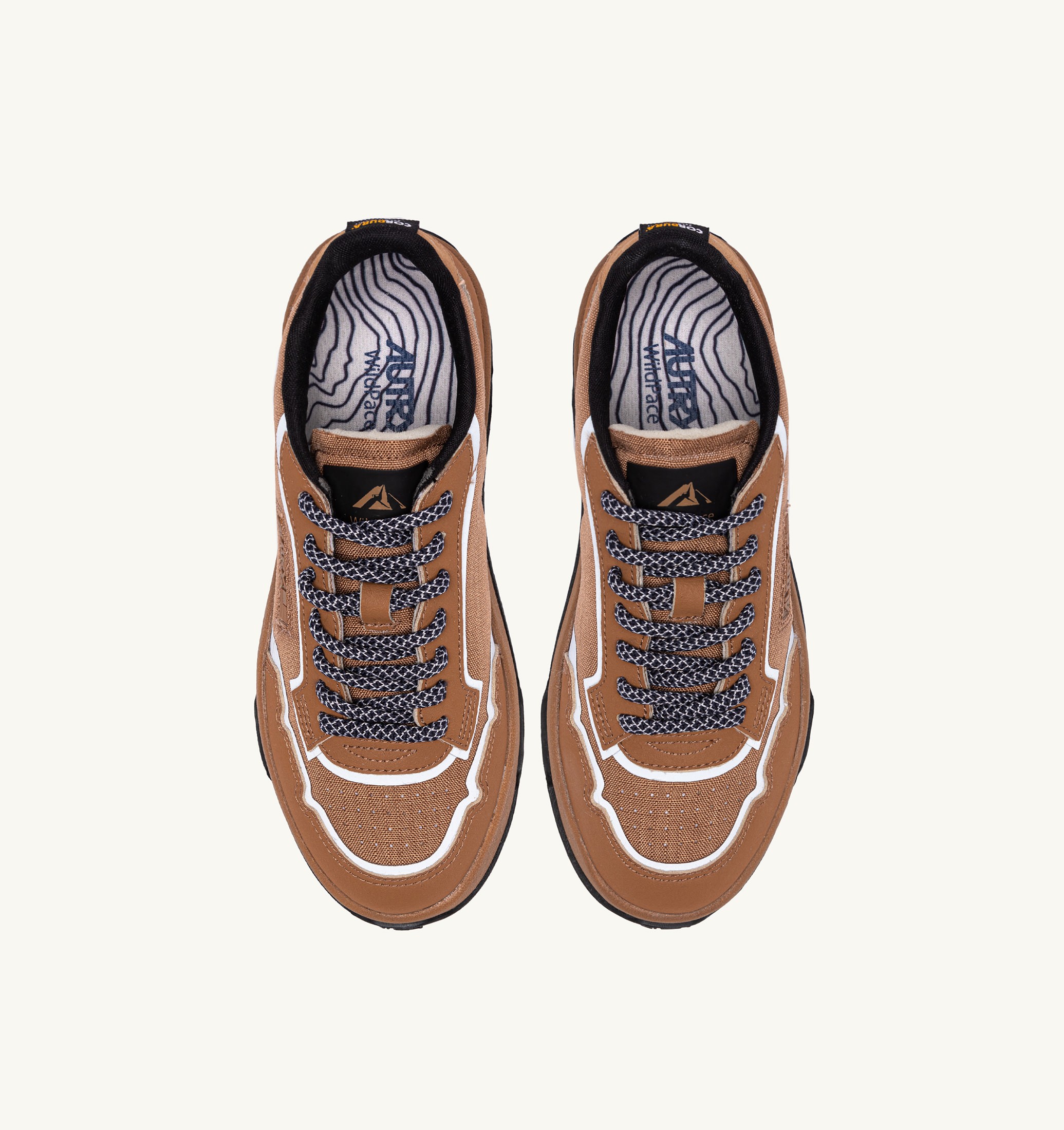 BASKETS WILDPACE LOW EN NYLON RIPSTOP ET CUIR BROWN SUGAR ET REFLEX