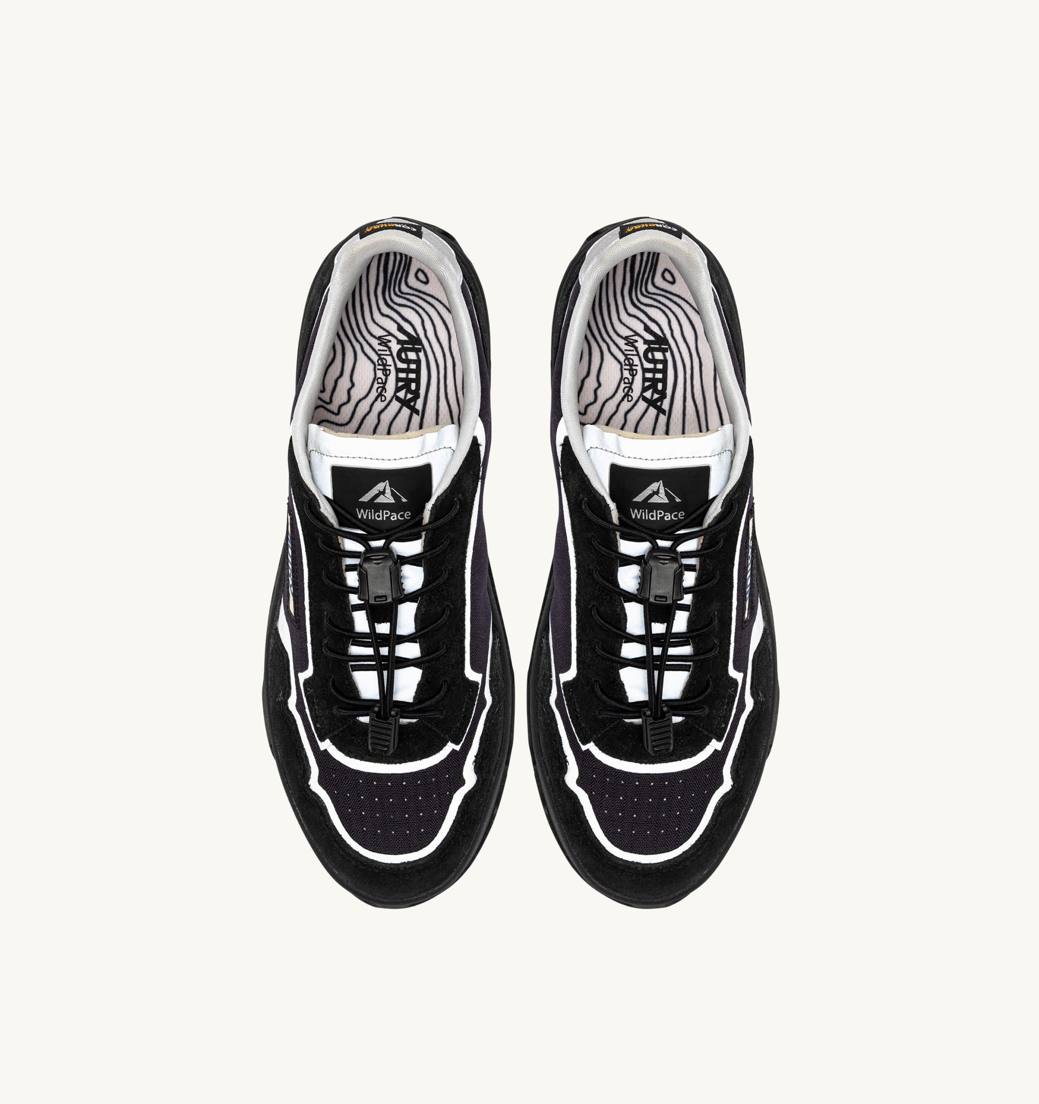 BASKETS WILDPACE LOW EN NYLON RIPSTOP ET DAIM NOIR ET ARGENT