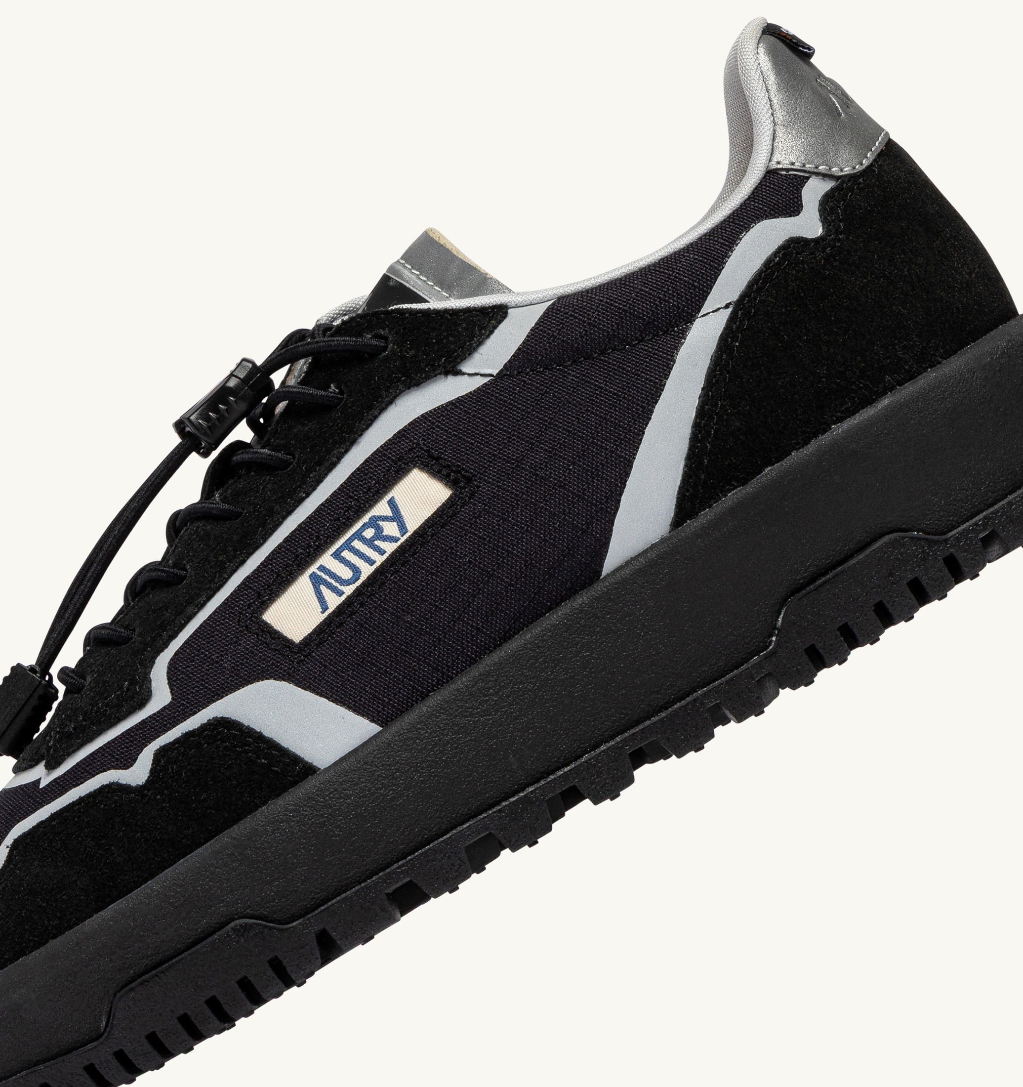 BASKETS WILDPACE LOW EN NYLON RIPSTOP ET DAIM NOIR ET ARGENT