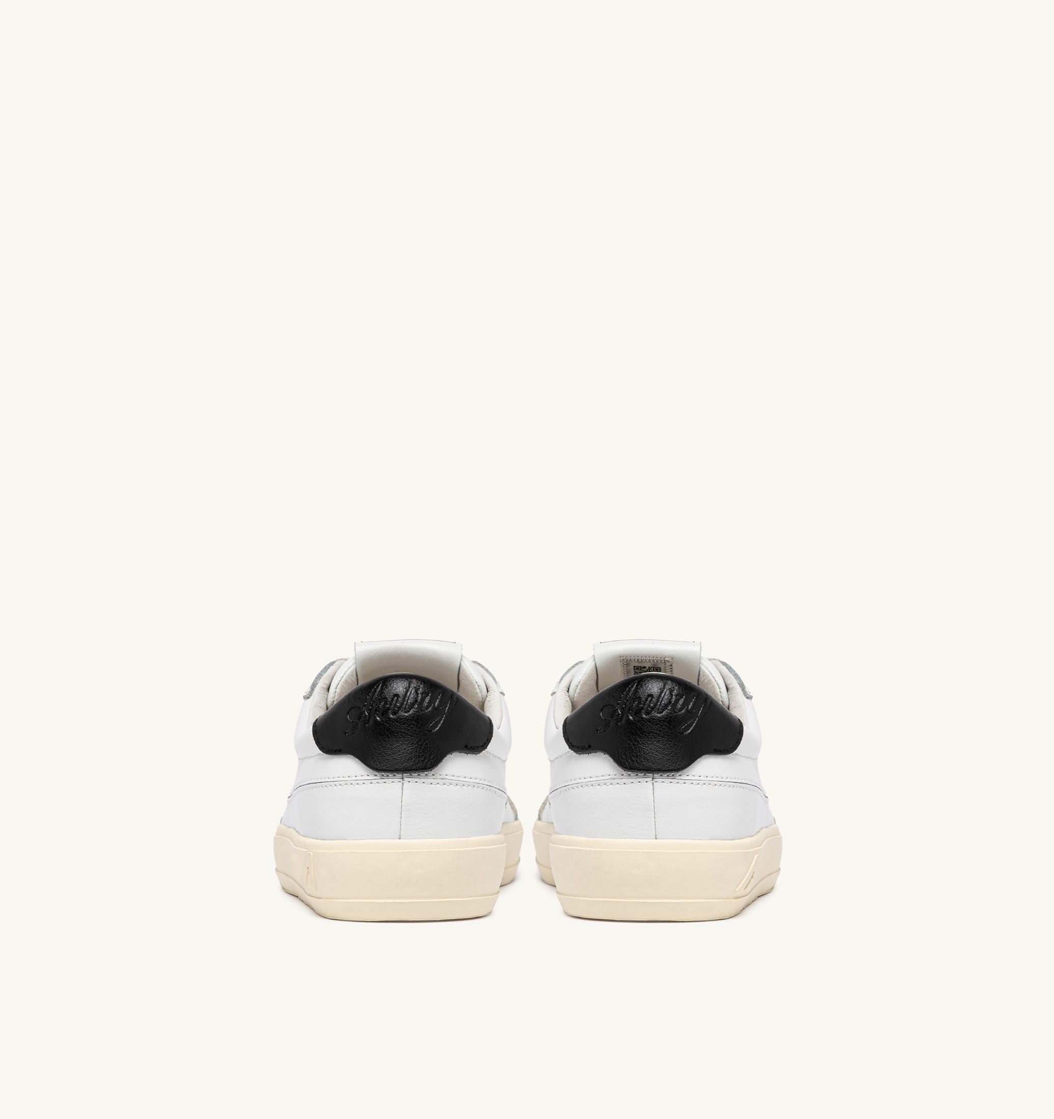 BASKETS WINDSCAPE LOW EN CUIR BLANC ET NOIR