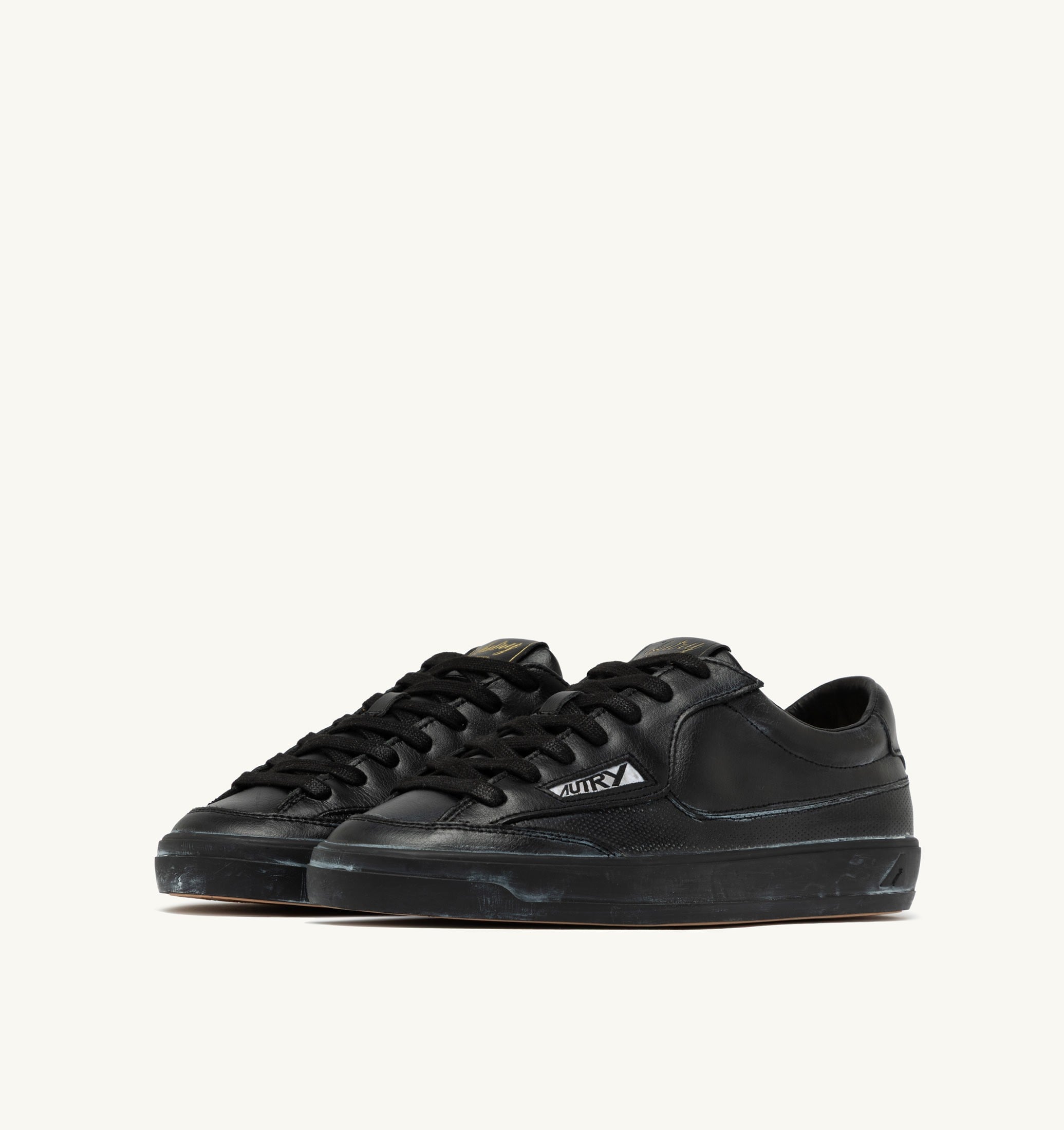 BASKETS WINDSCAPE LOW SUPER VINTAGE EN CUIR NOIR