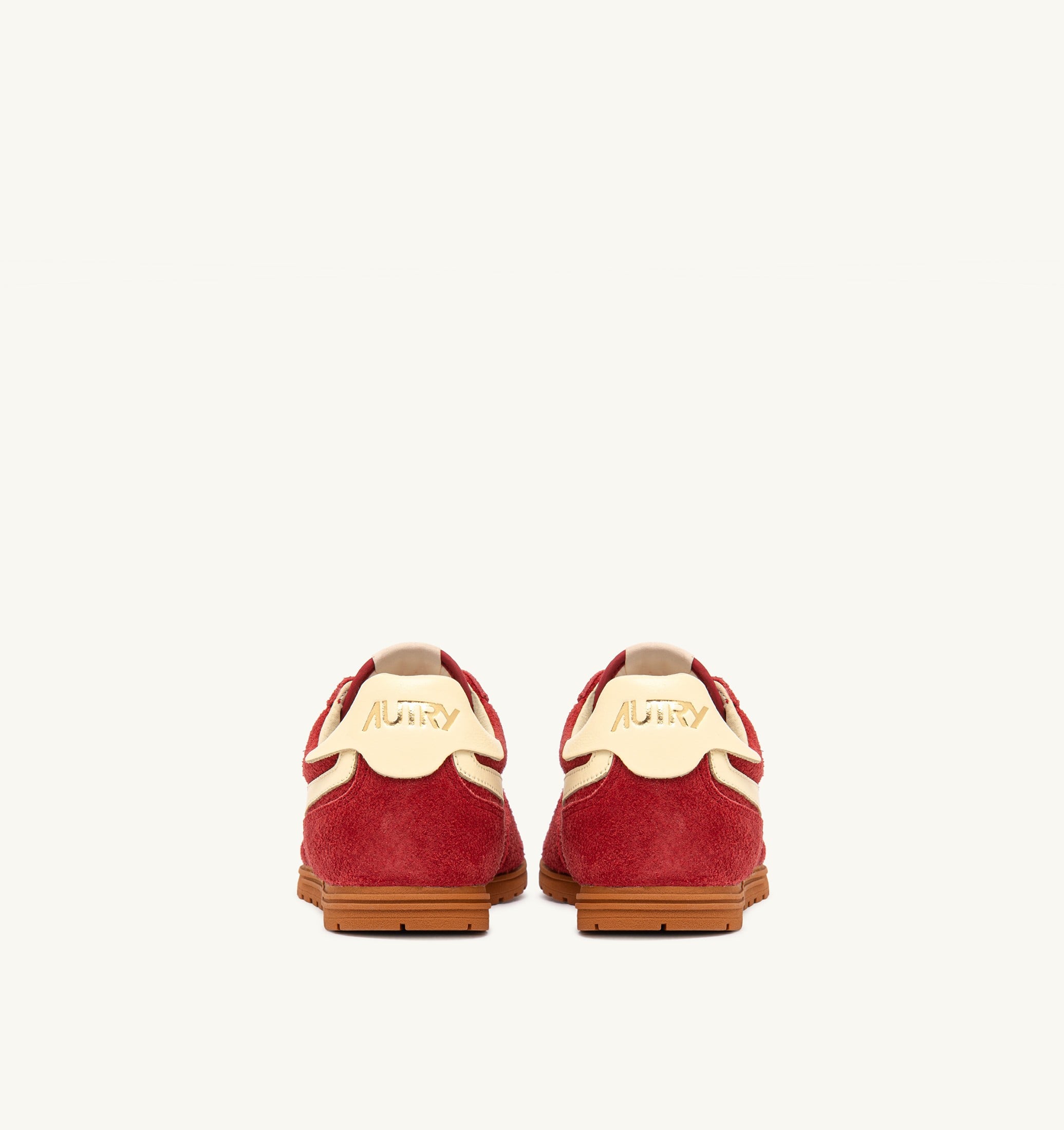BASKETS WINDSPIN EN DAIM ET CUIR IMPERIAL RED ET RUTABAGA