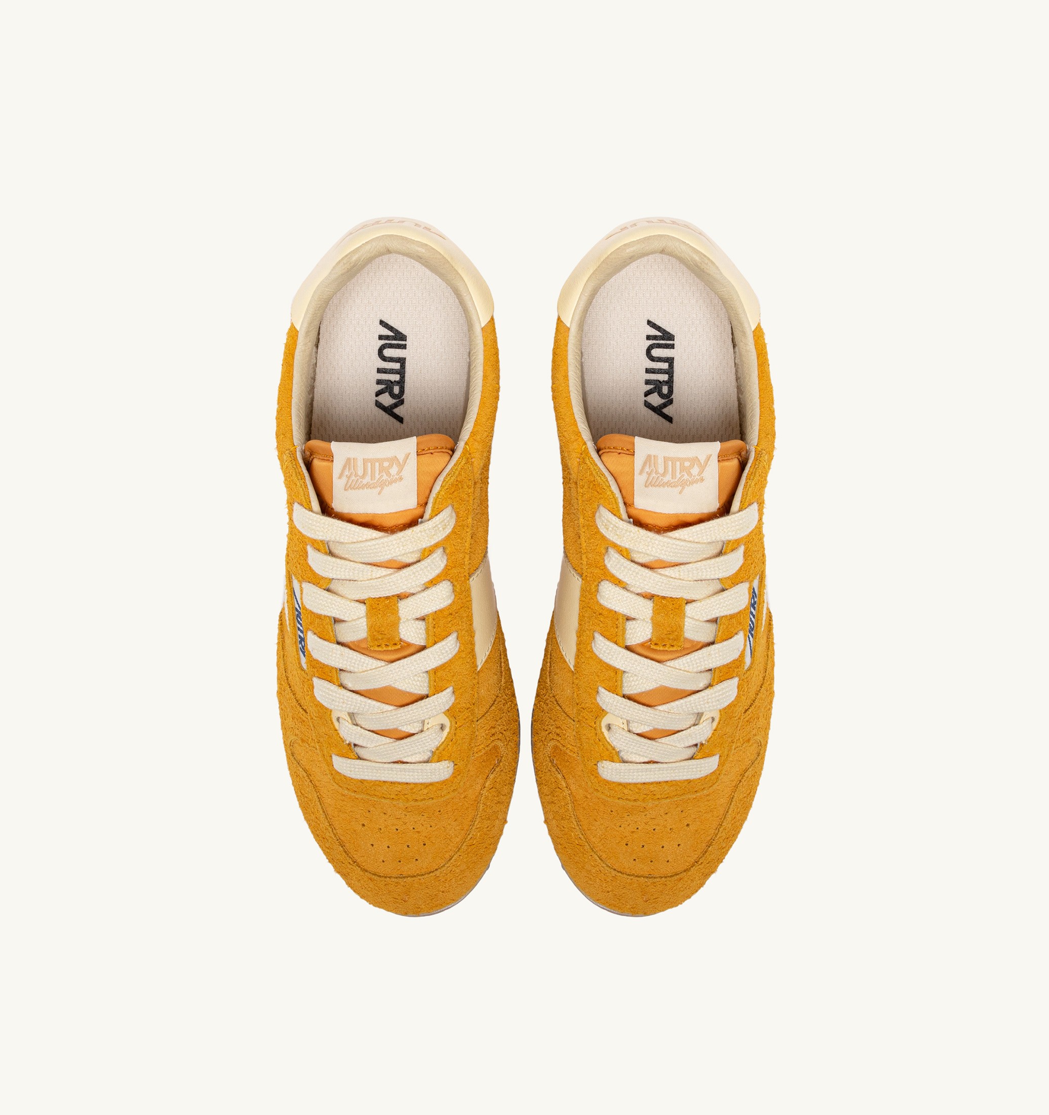 BASKETS WINDSPIN EN DAIM ET CUIR MINERAL YELLOW ET RUTABAGA