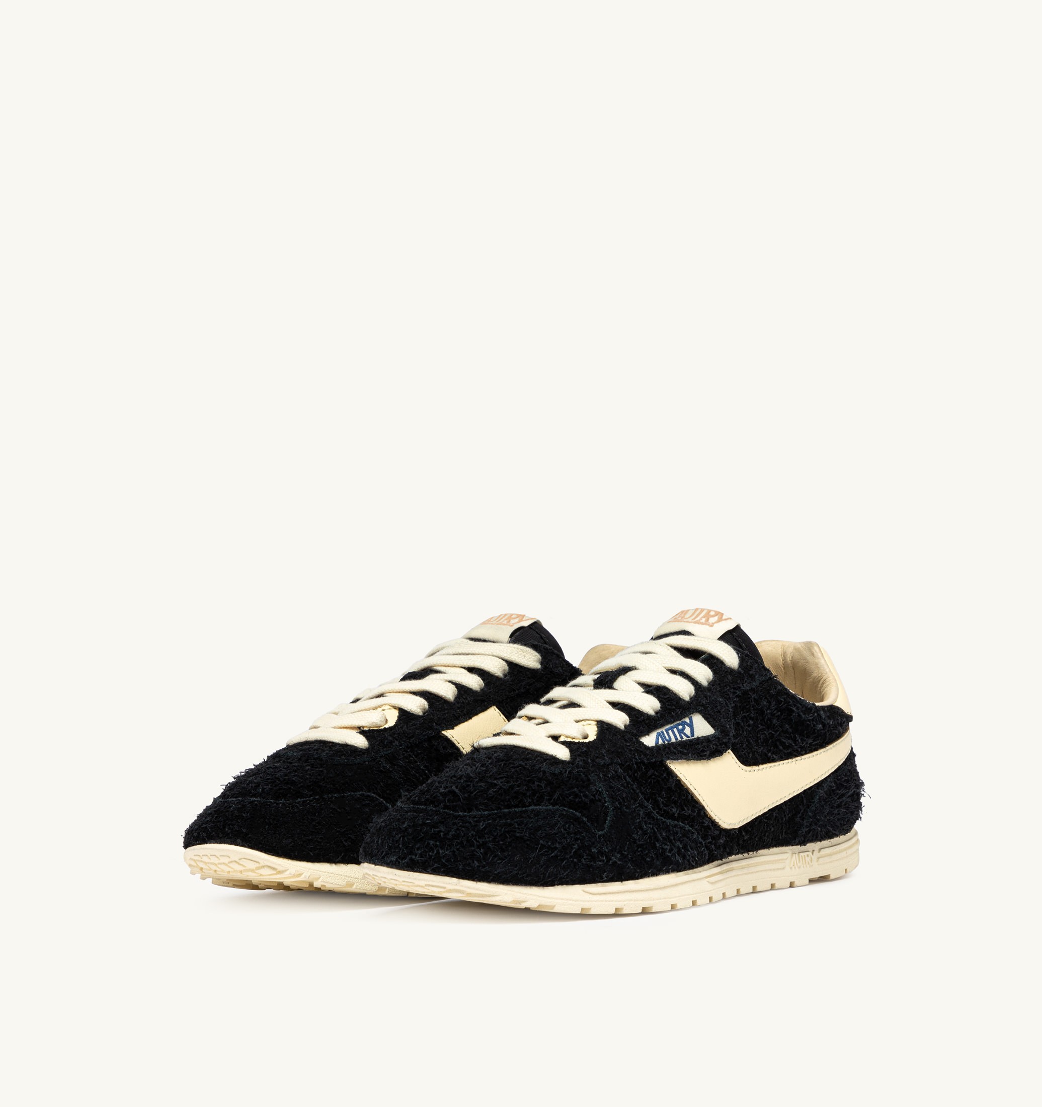 BASKETS WINDSPIN EN DAIM ET CUIR NOIR ET RUTABAGA